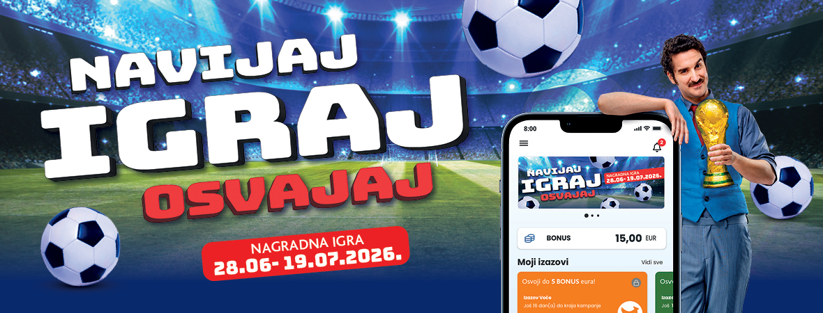 Navijaj, igraj, osvajaj – nagradna igra u SuperKartica aplikaciji